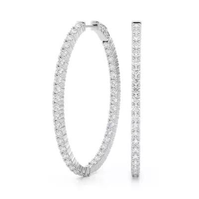 Classic Eternal Lab Diamond Hoop Earrings (5 1/2 ct. tw.)